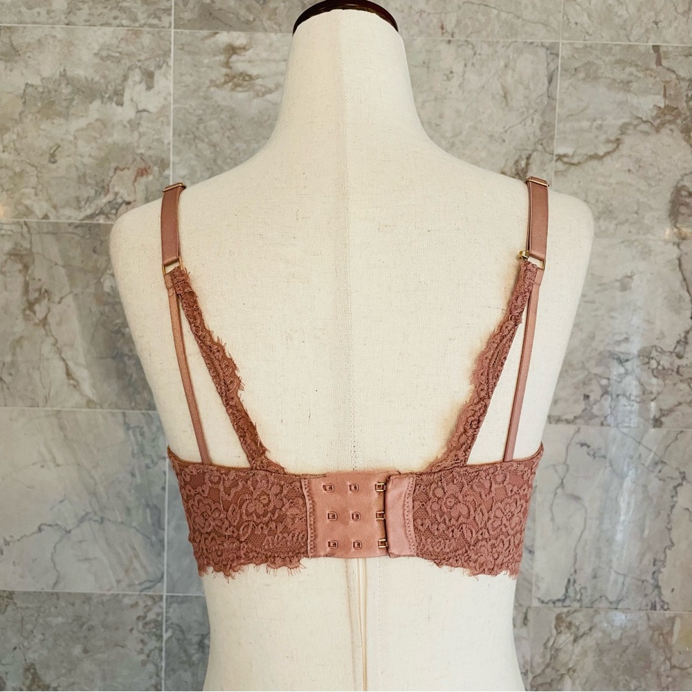 Aerie Real Power Plunge Push Up New Blooms Lace Bra - Picture 6 of 8